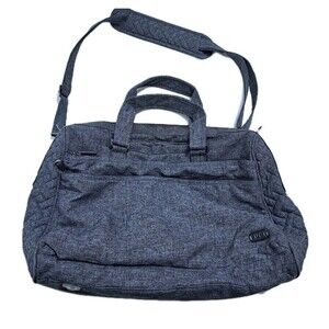 Lug Mini Bus Travel Bag Crossbody Tote Bag Carry On RFID Gray Quilted